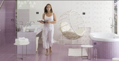 Capri lila fürdőszoba